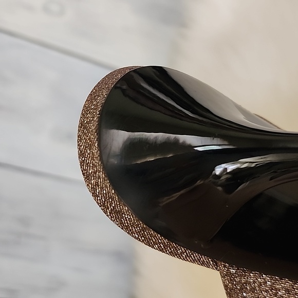 Calvin Klein Matos Open Toe Glitter Pump Heels Heel in Mahog Women's Size 9.5 - Picture 13 of 17